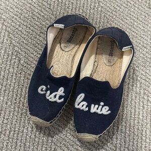 Navy Soludos Espadrilles size 8